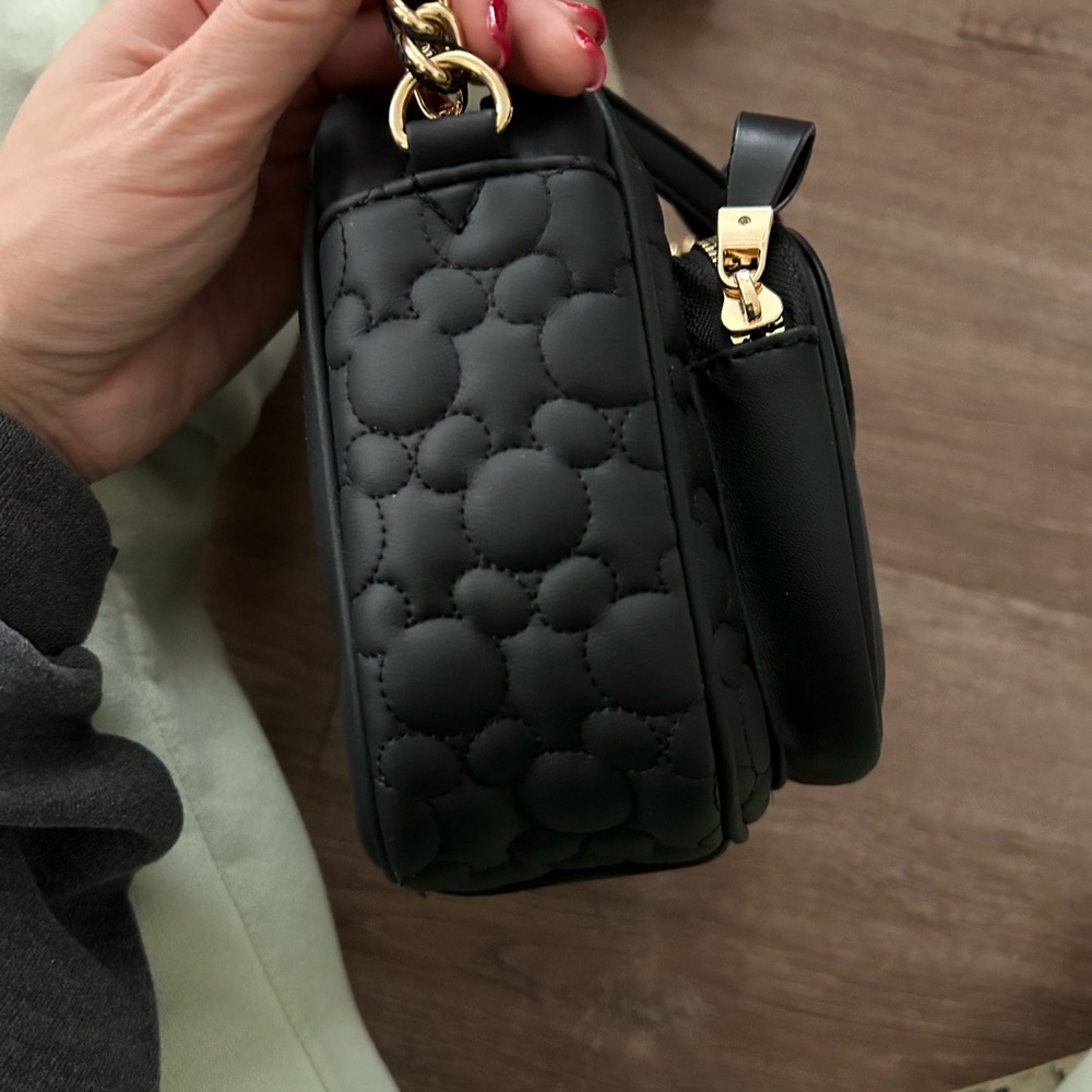 NWT Disney Mickey Mouse Black and Gold Crossbody Bag - Picture 3 of 7